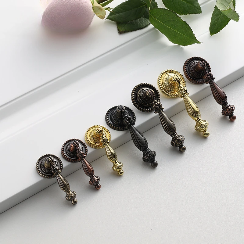 1Pcs Antique pendant Cabinet Knobs and Handles Wardrobe Door Pulls Dresser Drawer Handles Kitchen Cupboard Handle