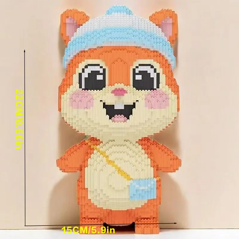 8136 Pieces Squirrel Animal Building Block Model Room Decoration Birthday/Halloween/Valentine's Day/Christmas/Christmas Holiday