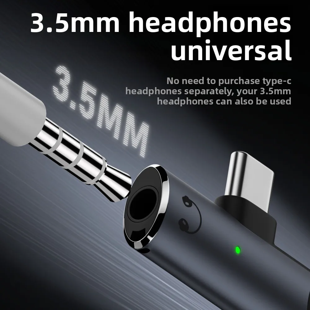 PD 100 واط USB C إلى 3.5 مللي متر محول محول سماعة الفاصل 2 في 1 محول الصوت Portale Aux الصوت جاك USB C محول الشحن