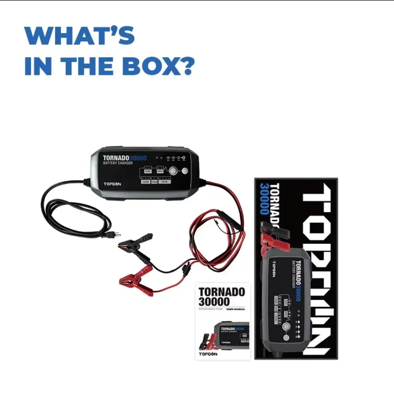 T30A 12V 30A 10A 24V 15A التلقائي الذكي الذكي الثقيلة شاحنة شاحن بطارية السيارة 12V / 24V 120Ah