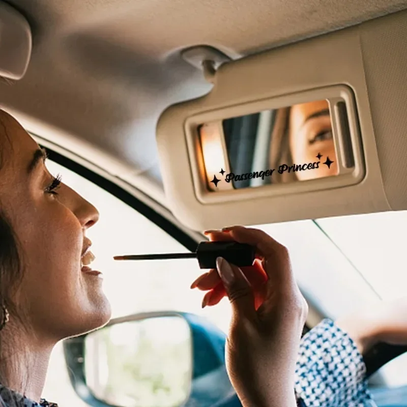 Pegatinas de princesa de pasajero para coche, calcomanías de vinilo impermeables decorativas para espejos, accesorios simples personalizados para