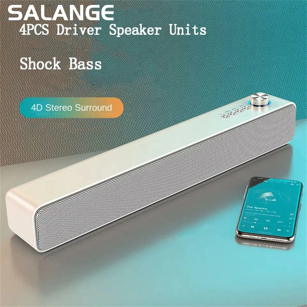 

Портативная Bluetooth-аудиосистема Salange V35 с встроенным аккумулятором для проектора, ПК, ноутбука, телефона, компьютера