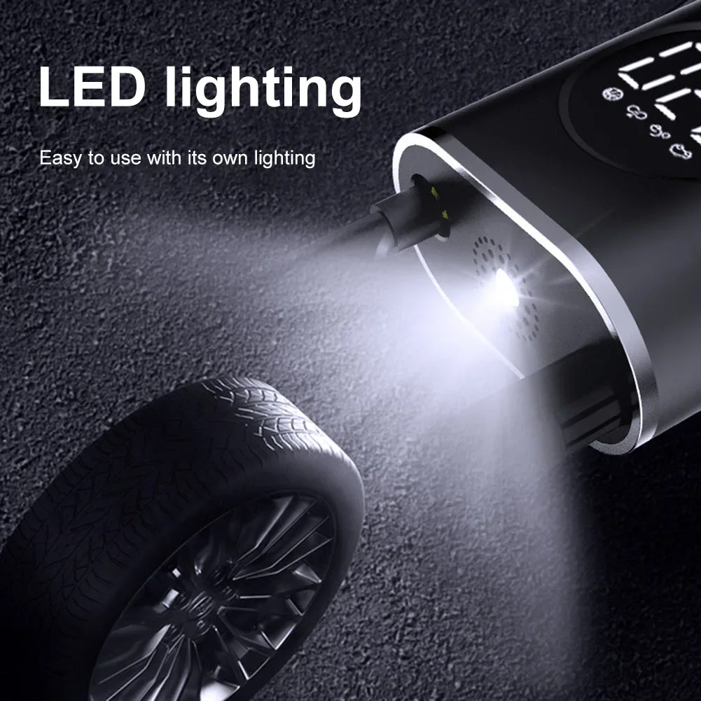 미니 휴대용 자동차 전기 공기 펌프, 무선 타이어 팽창기, 자동차 오토바이 자전거 공용 공기 압축기 펌프