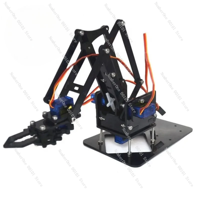 Robotic arm DIY learning kit - acrylic maker kit, single claw rudderless robotic arm parts