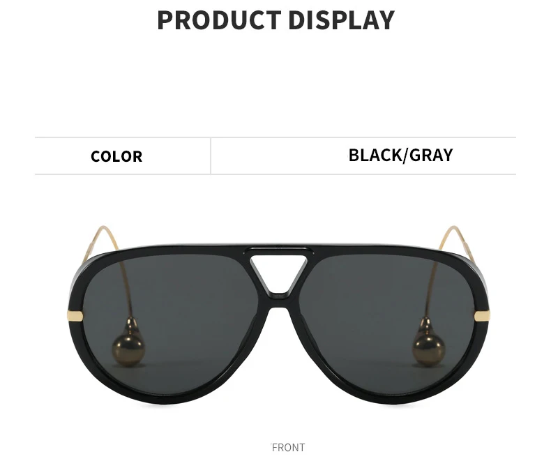 Übergroße Pilot Oval Punk Sonnenbrille Frauen Großen Rahmen 2025, Luxus Vintage Doppel Strahl Sonnenbrille Für Dame Outdoor Brillen UV400 – Detail 22