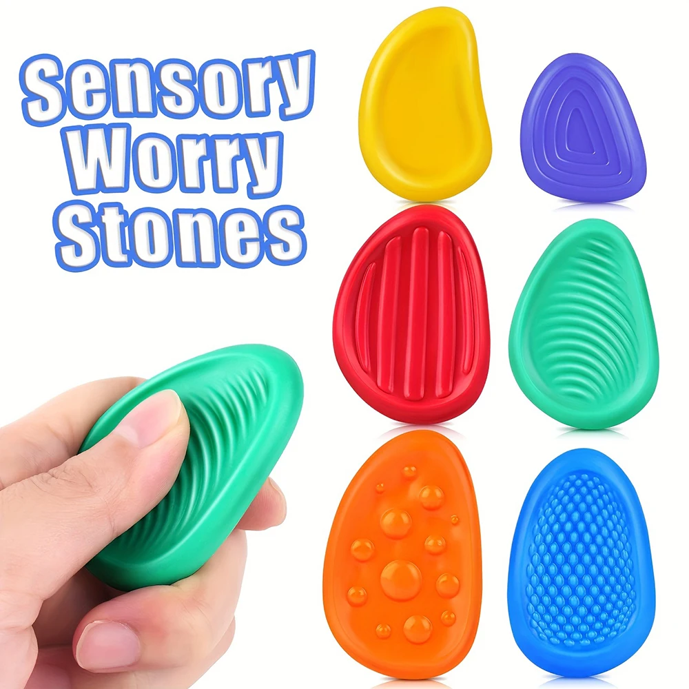 

Fidget Toys Sensory Stone For Kids Autism Adhd Calming Focus Stress Relief Toy Relax Tactile Trainer Silicon Anxiety Stone Gift