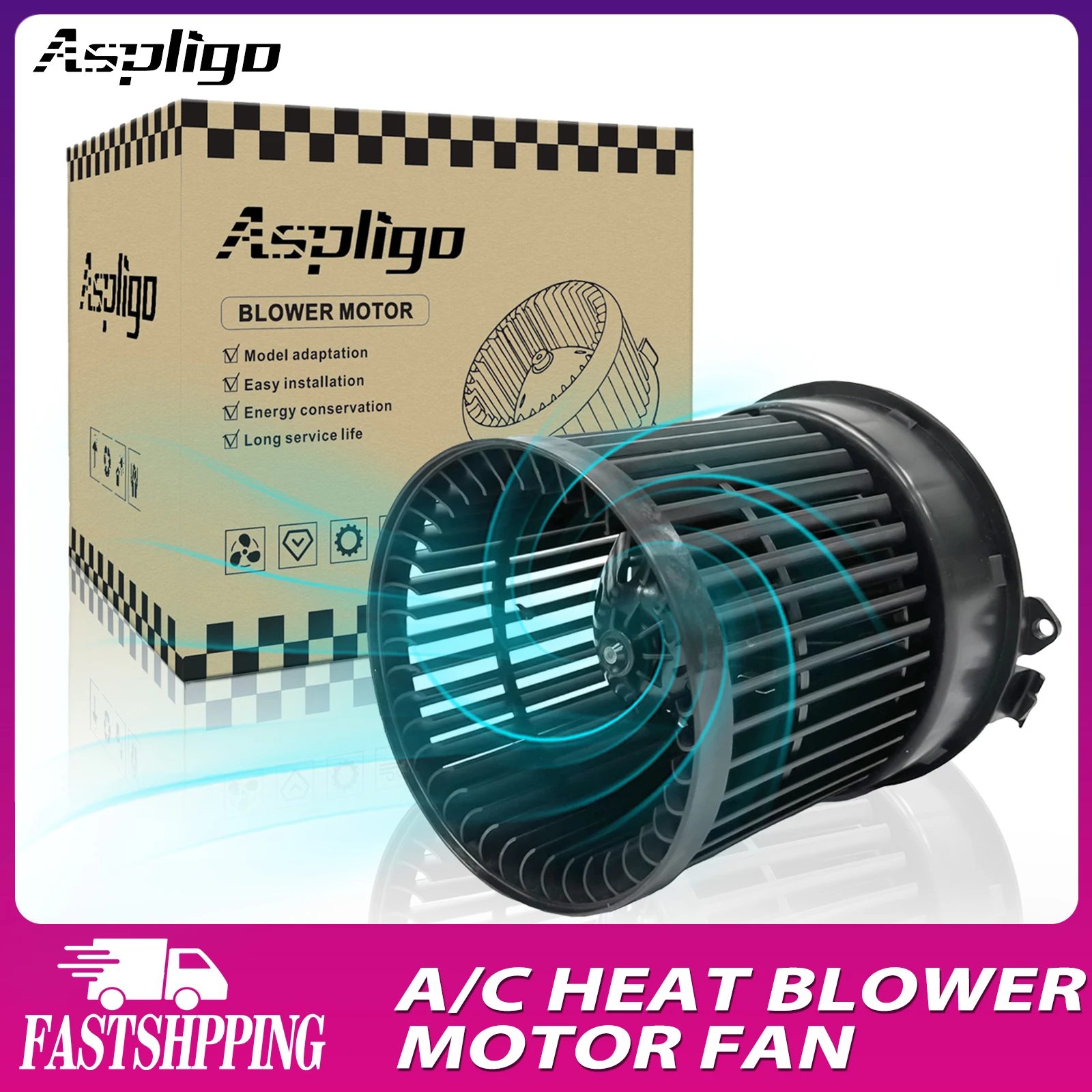 

Aspligo New Air Conditioning AC Heater Blower Motor Fan For NISSAN ROGUE 2014-2019 OEM 27226-4BU0A, 272264BU0A, 75041, BM10019C