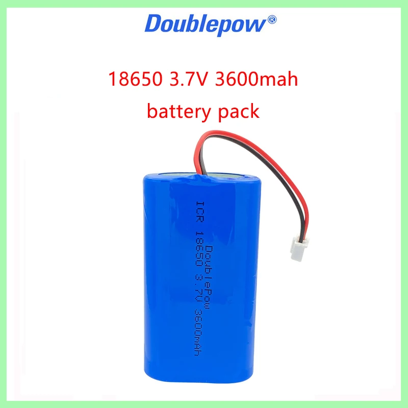 3.7V 18650 lithium battery pack 3600/5200mAh Rechargeable battery pack,monitoring equipment, protection board+XH2.54-2P Plug