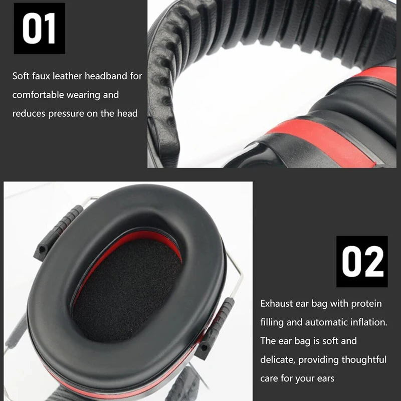 Foldable Anti-Noise Headphones Sound Reduction Ear Protector Work Safety Study Shooting Drumming Mowing Hearing Protection