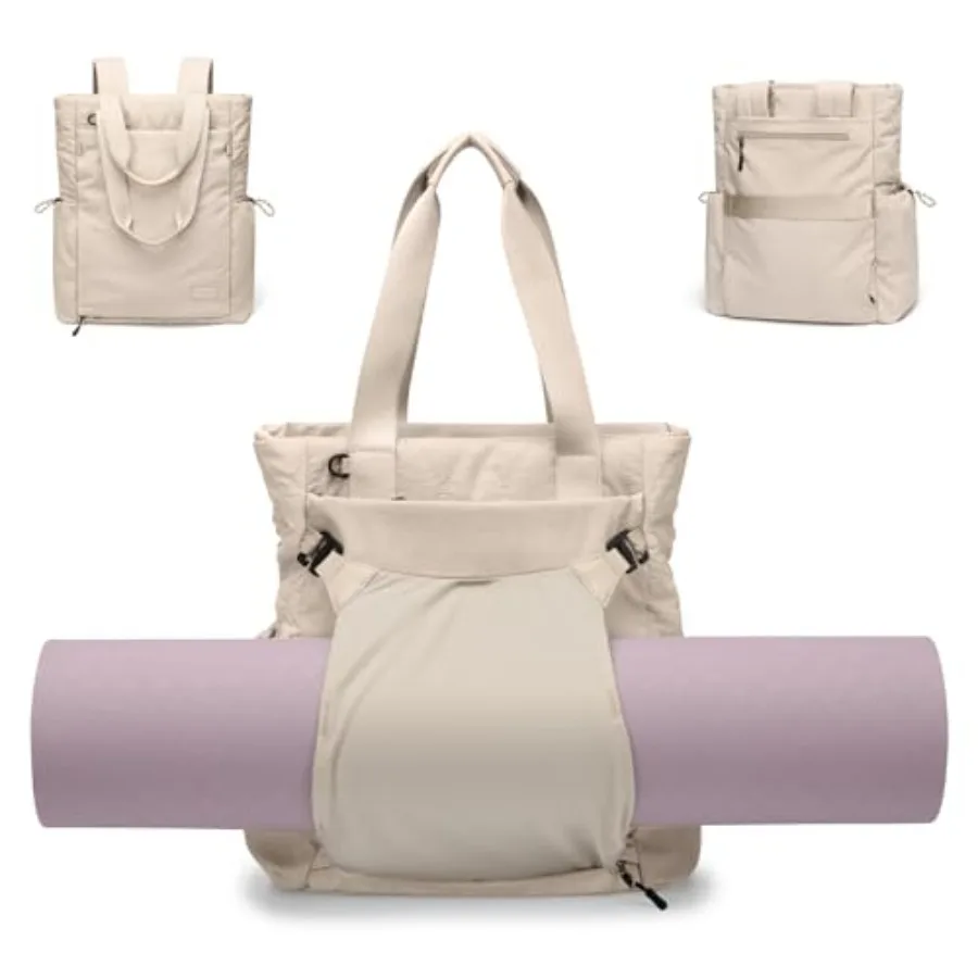 

Convertible Laptop Backpack for Women 15.6 Laptop Tote Casual Daypack for Work Travel College Bag in Apricot Versatile Design w