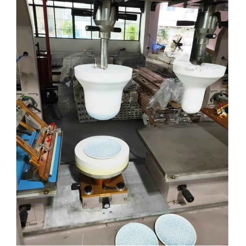 Bowl Outside logo Tampo Printer Ceramic Bowl Outside logo 2 Color Pad Printer