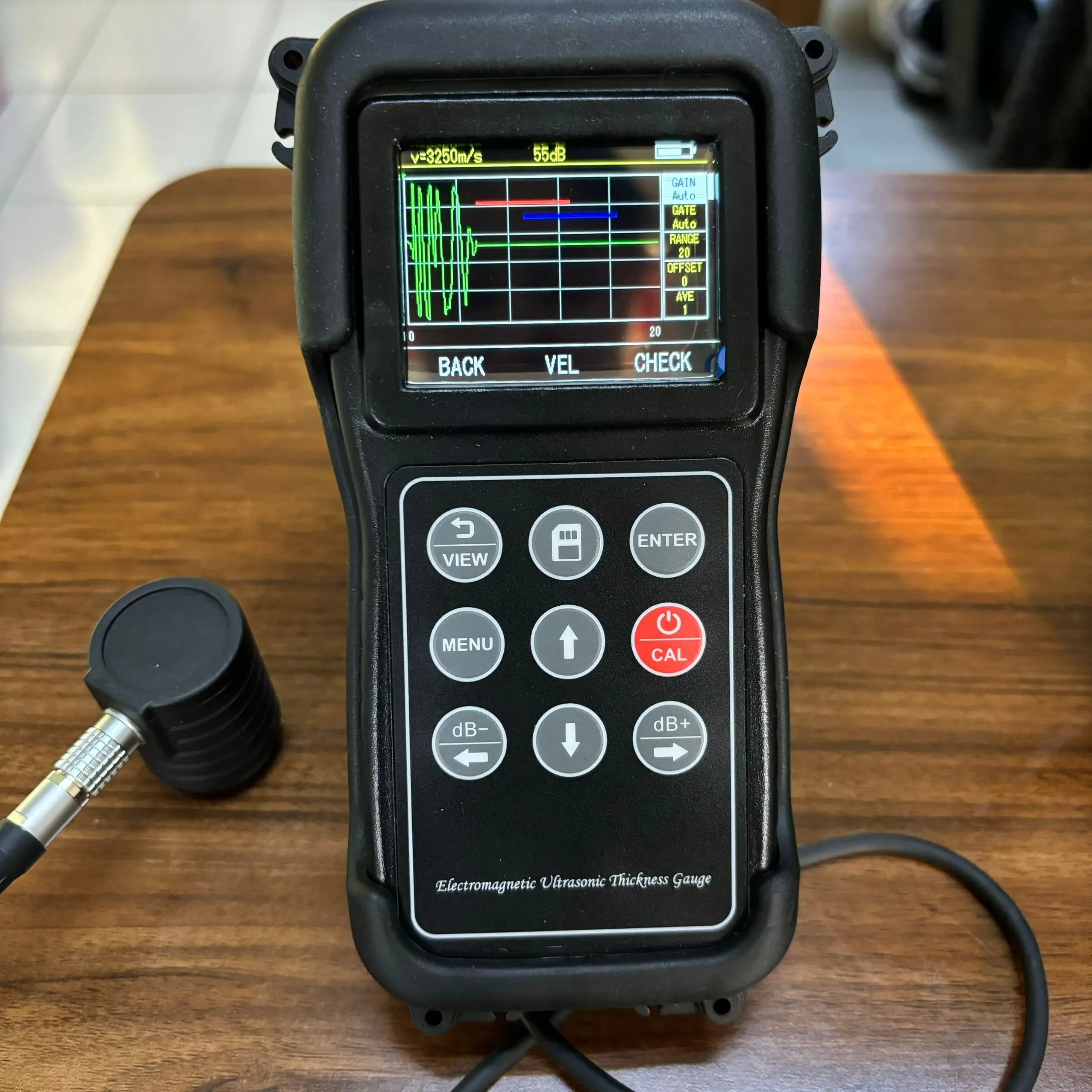 TG-14S Color LCD Non-contact Separate Probe EMAT Electromagnetic Ultrasonic Thickness Gauge