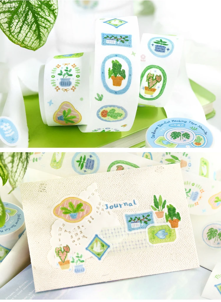 1–6 Rollen Washi-Tapes im frischen und süßen Stil, Scrapbooking-Aufkleber, Material, perfekt für Bastelarbeiten, DIY, Scrapbooking, Journaling-Zubehör – Detail 11