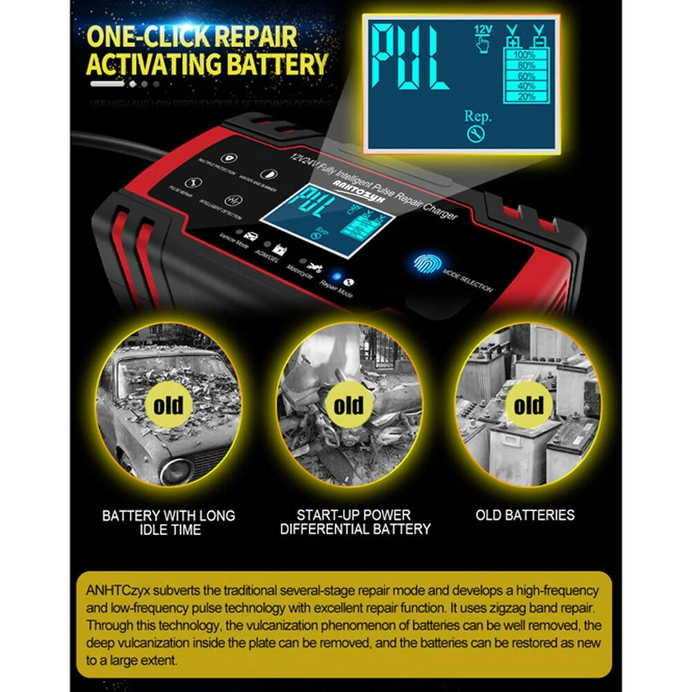 

Автомобильный стартер аварийное зарядное устройство 12 В/24 В Power Bank с ЖК-дисплеем