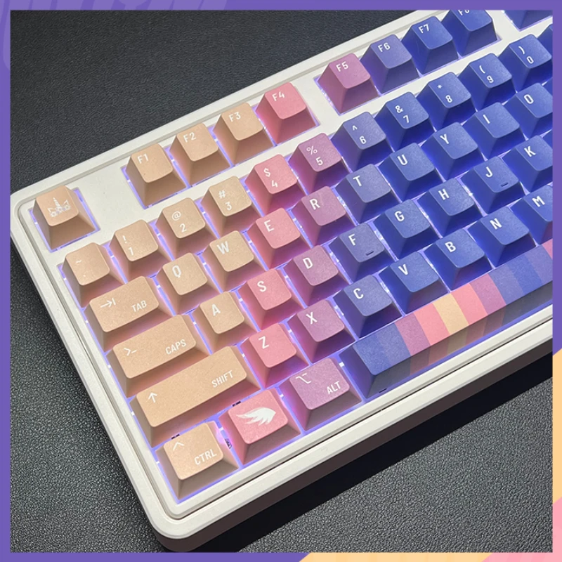 140 Keys/set Unicorn Keycap DIY PBT 5 Sides Dye Subbed Keycaps KCA Profile Key Caps For 61 64 68 87 980 104  Mechanical Keyboard