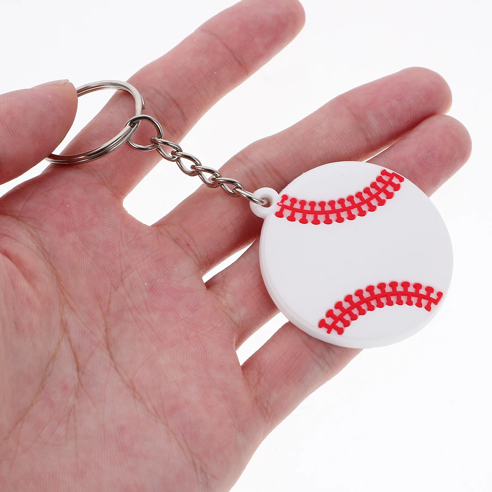 

10Pcs Sports Ball Modeling Key Ring Exquisite Craftsmanship Bright Color Small Keychain for Handbag Backpack Ornament Team