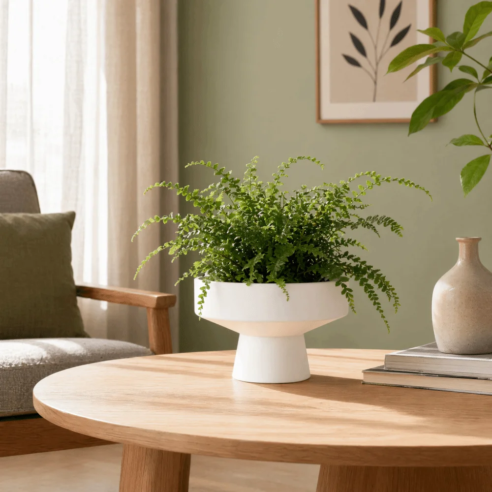 Wide Shallow Base Plant Container INS Plastic Desk Decoration Pot Minimalist Modern Porous Moss Ball Planter Flower Arrangement