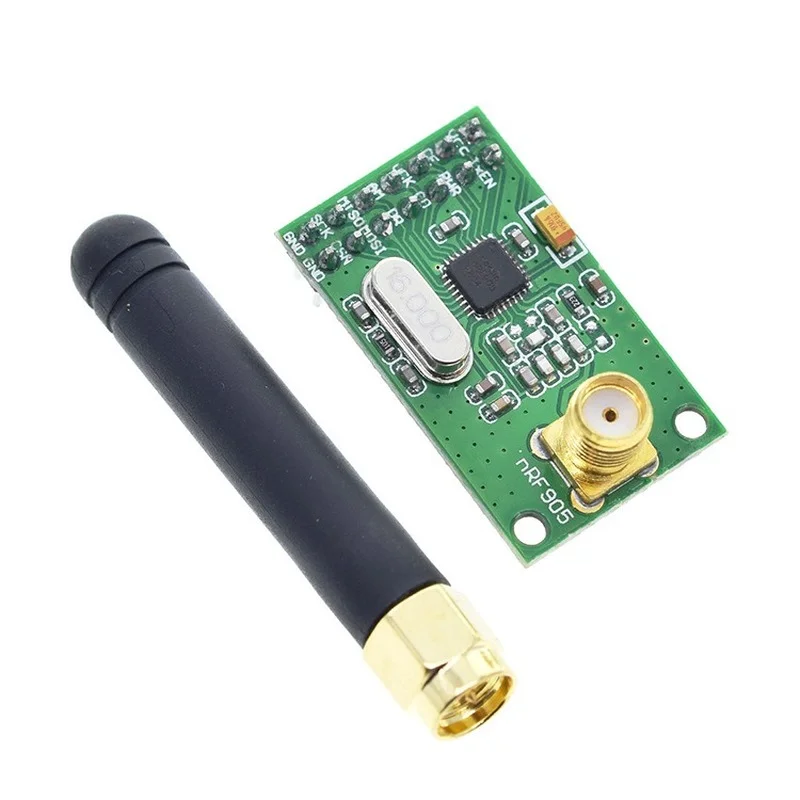 NRF905 Wireless Transceiver Module Wireless Transmitter Receiver Board NF905SE With Antenna FSK GMSK 433 868 915 MHz