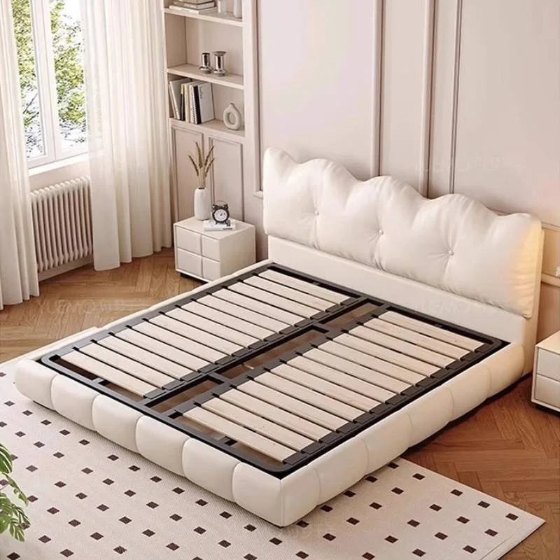 Elegant Young Decor Double Bed Wardrobe Kid Girls Lounges Headboards Double Bed Bedroom Single Cama De Casal Furniture Home