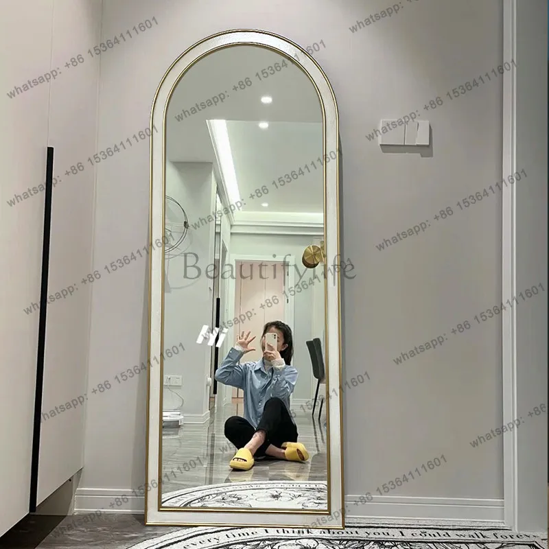French floor-to-ceiling mirror clothing store personalized full-body mirror custom home full-length mirror