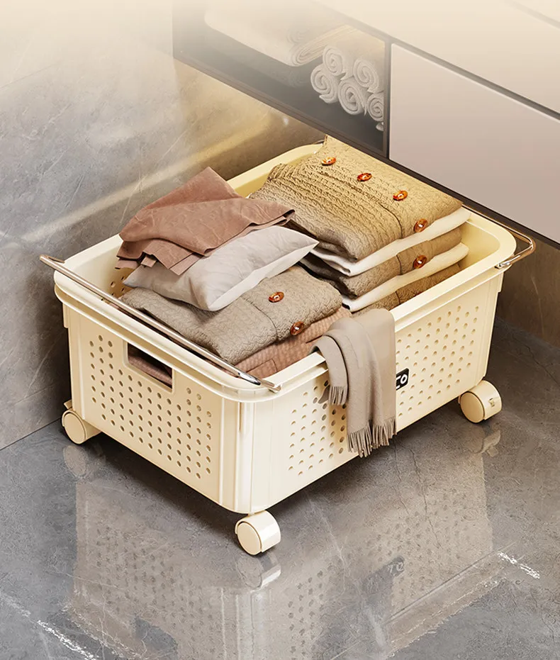 

DSA removable bathroom under cabinet dirty clothes basket toilet multi-function storage basket toilet balcony dirty clothes