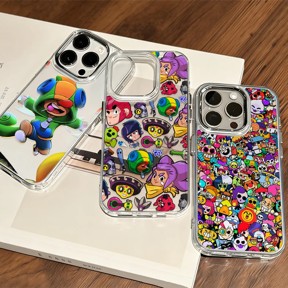 Cartoon Game B-Brawls Hot Handyhülle für iPhone 17 16e 16 15 14 13 12 11 Mini Pro Max X XR XSMAX 8 7 Air Plus Transparente Hülle