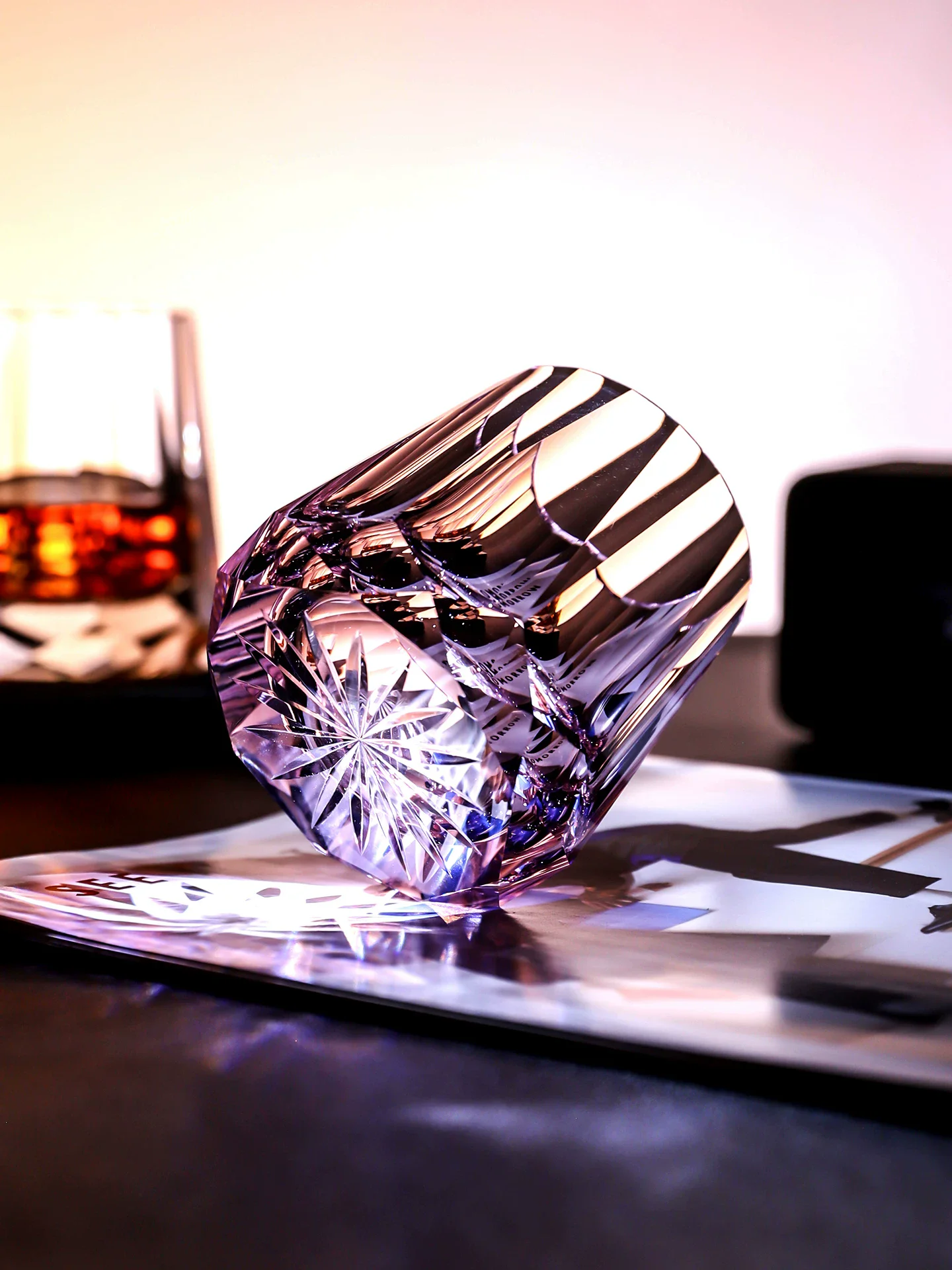 K9 Crystal Cup Upscale Classical Whiskey Glass Diamond Cut Brandy Liquor Wine Snifter Best Gift For Dad Boss