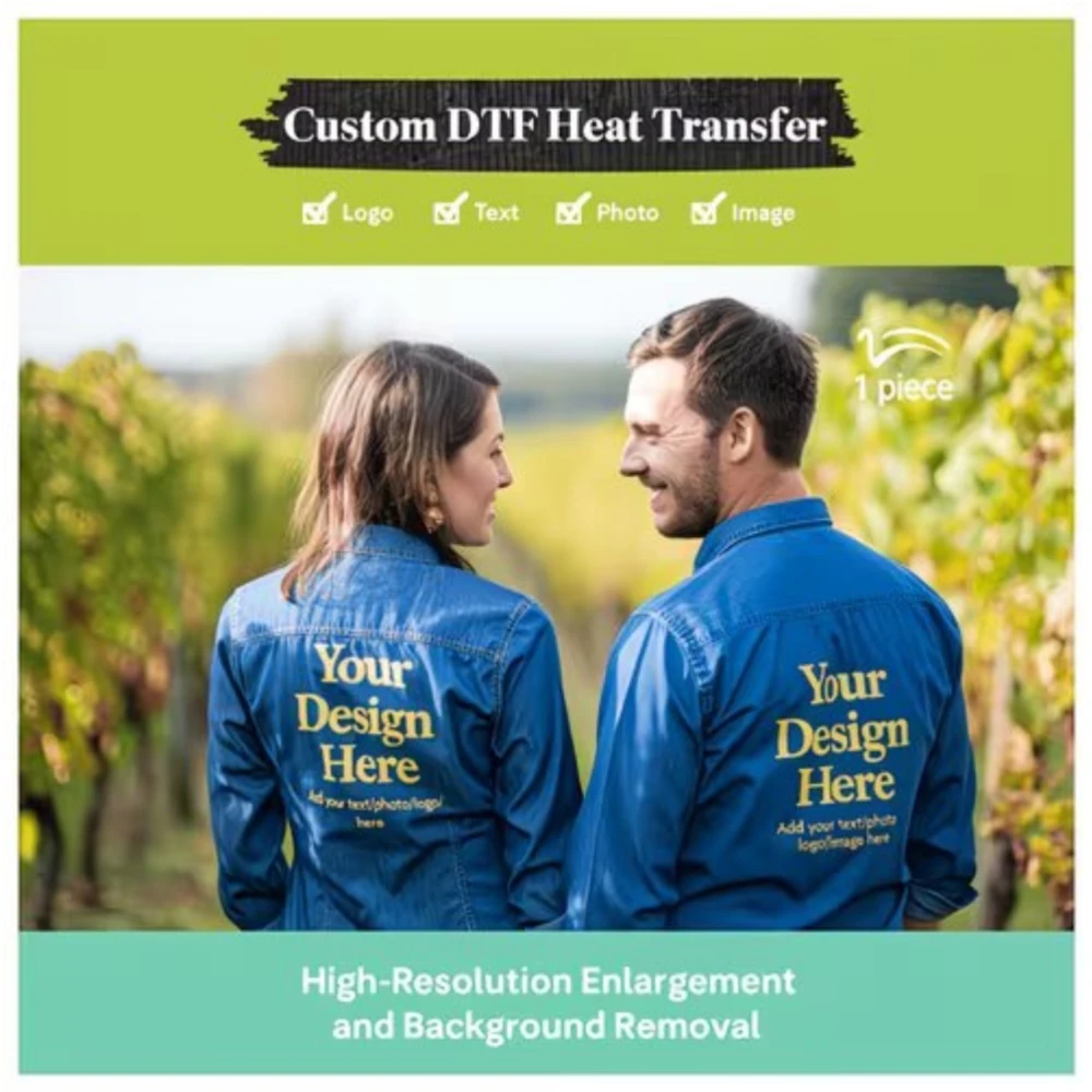

Custom Dtf Transfers Ready to Press for T-Shirts Hoodies Bags, Custom Design Iron on Transfers Vinyl Personalized Designs
