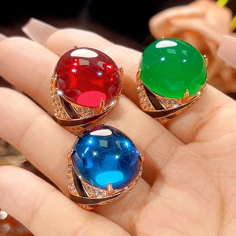 Retro jewelry new copper base high-end ring, women's Mother's Day gift