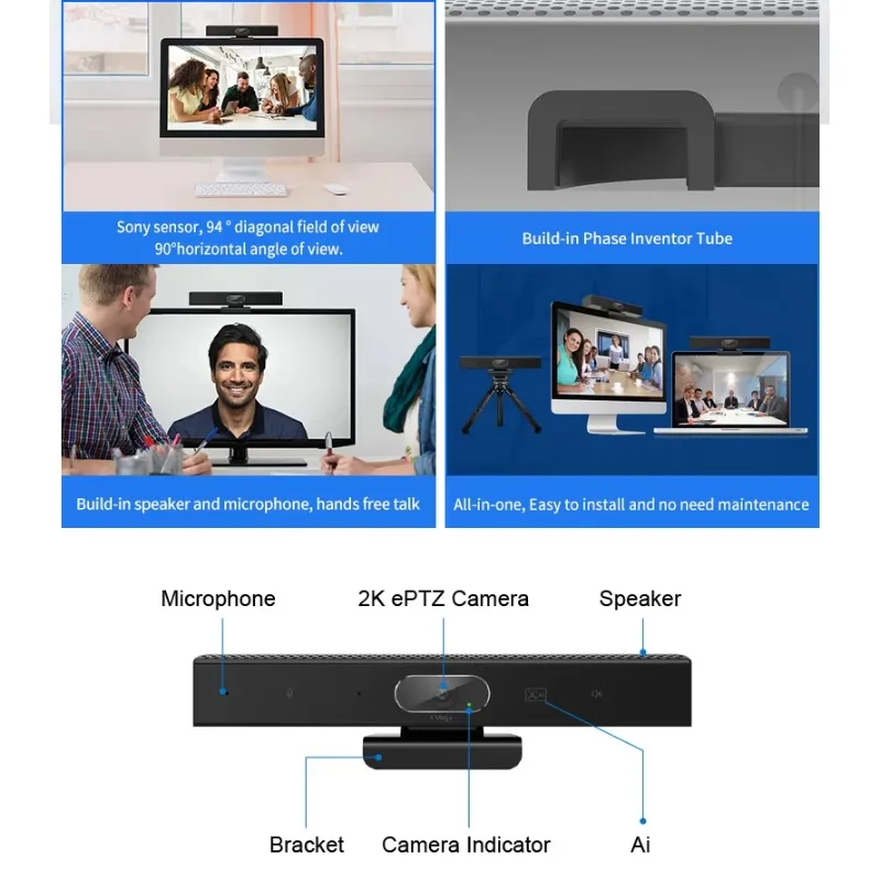 2K HD Auto Focus Video Conference Camera EPTZ For Conference Room