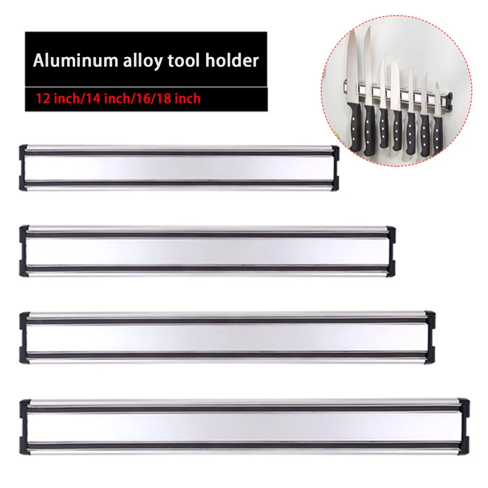 12/14/16/18 Zoll Magnetischer Messerhalter Küchenwandmontierter Magnet Aluminiumlegierung Messerständer Organizer Aufbewahrungsregal