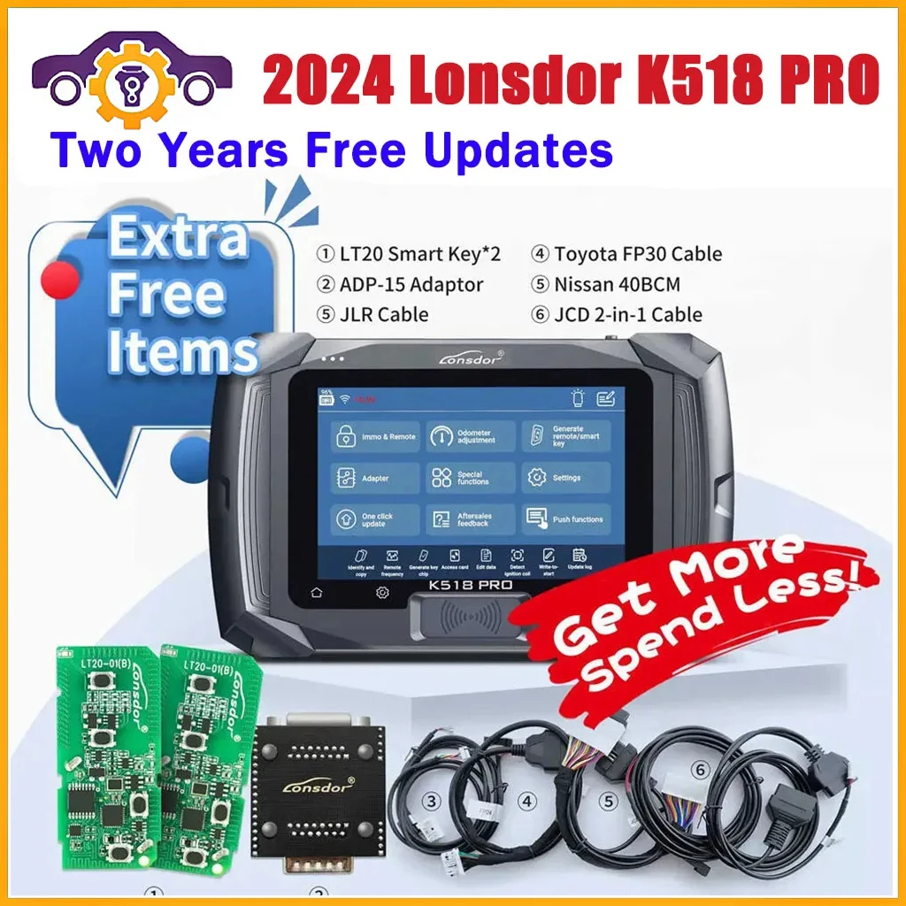 

2024 Lonsdor K518 Pro Full Configuration Global Version All In One Key Programmer with 2 Years Free Update Time