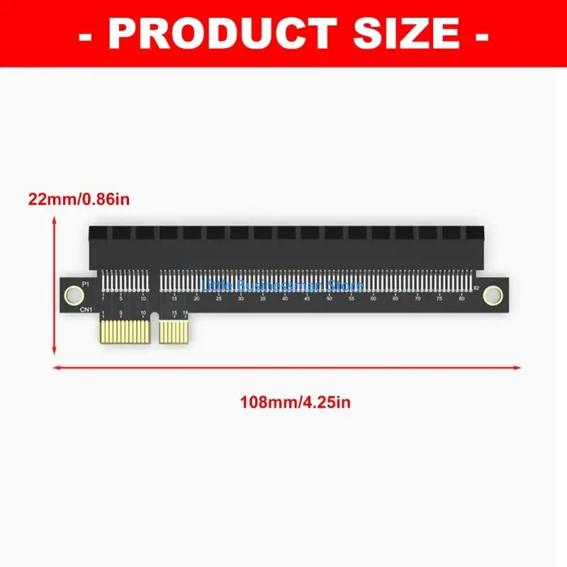 Goldkontakt-PCIe-X1-zu-X16-Steckplatz-Adapterkarte für interne PC-Kartenverwendung M76A – Detail 6