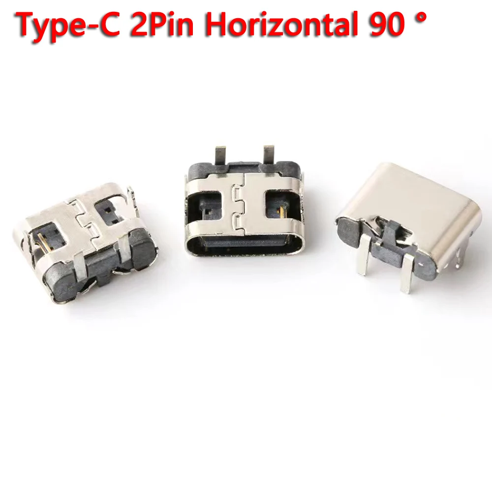 4 pines tipo C horizontal 90 °   Placa enchufable Conector enchufable hembra USB tipo C de carga rápida