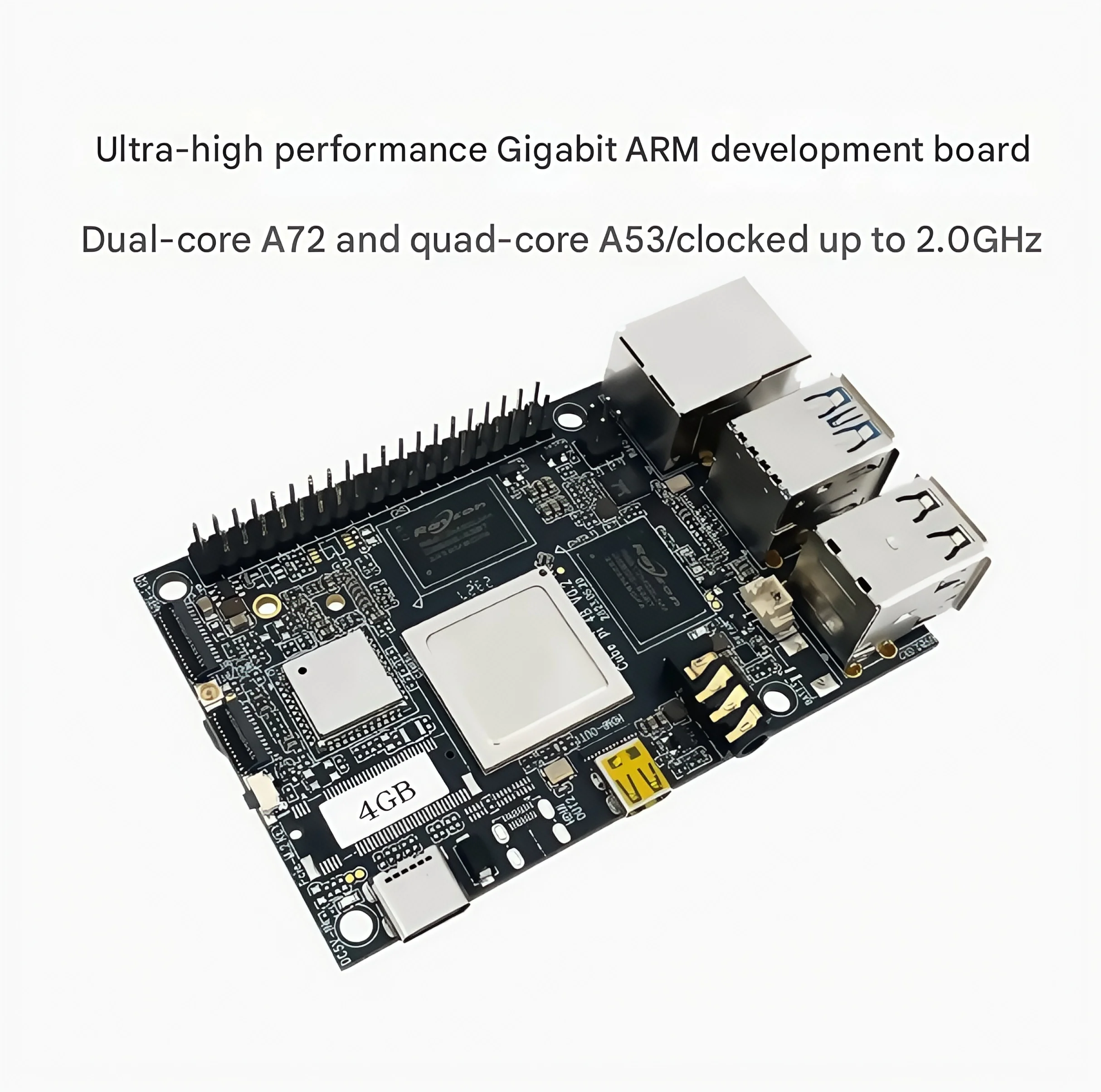 NYWuKong Pi 4B IoT-Entwicklungsboard Kompatibel mit Raspberry Pi 3B Sechs-Kern-Gigabit-ARM-Entwicklungsboard
