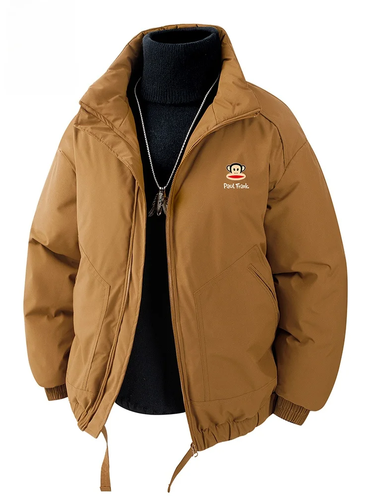 

Мужская утепленная хлопковая куртка Paul Frank: новая осенне-зимняя модель свободного кроя, теплая, молодежная, модная, на молнии, с длинными рукавами и воротником-стойкой