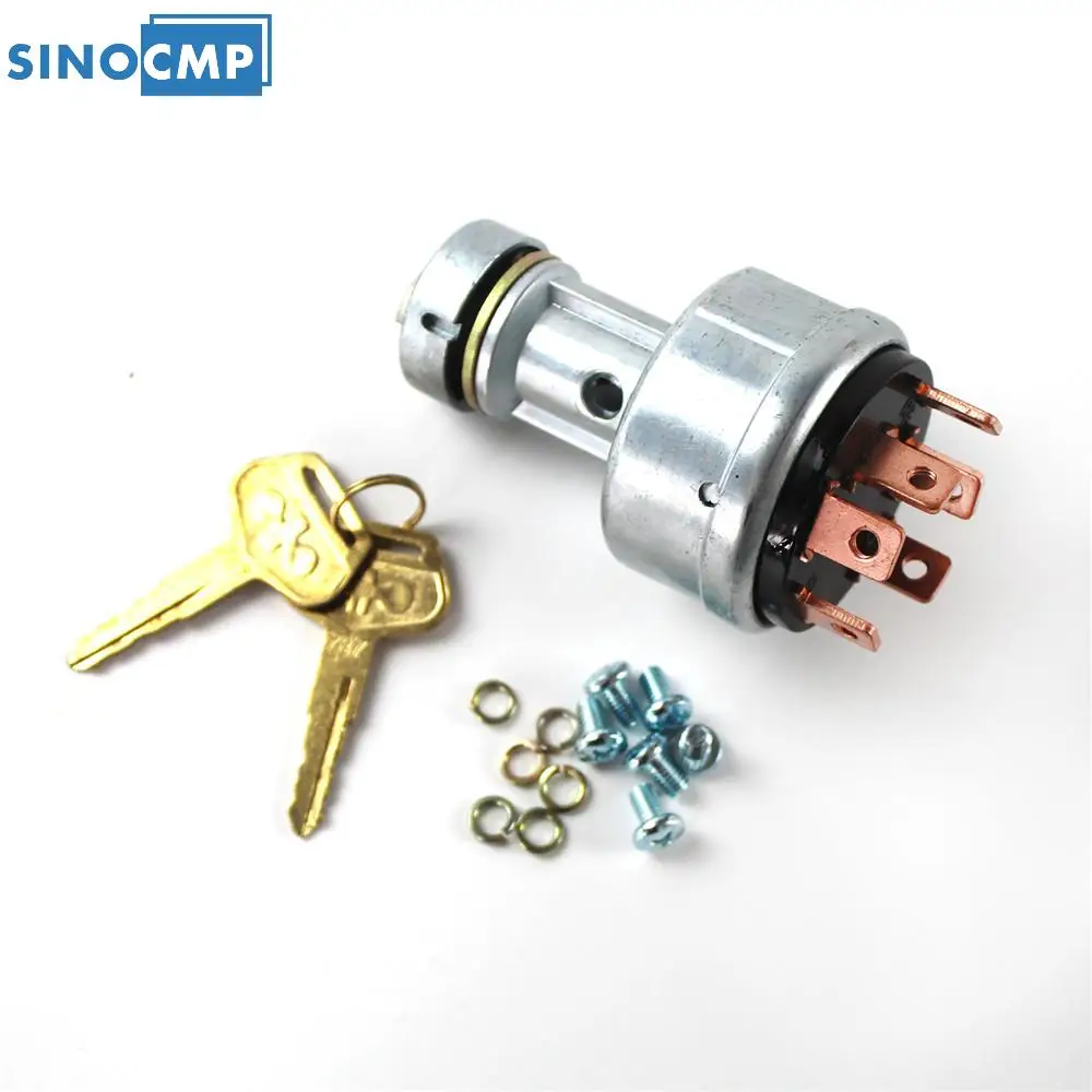 SINOCMP Key Ignition Switch 08086-10000 08086-00000 20Y-06-24680 For Komatsu PC200-1 PC200-2 PC200-3 PC200-5