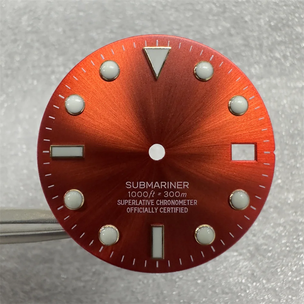 Watch Accessories Tools SUB Sunray Modified Dial with Round Studs 28.5mm Suitable NH35 NH36 Movement Watch Replacement Parts