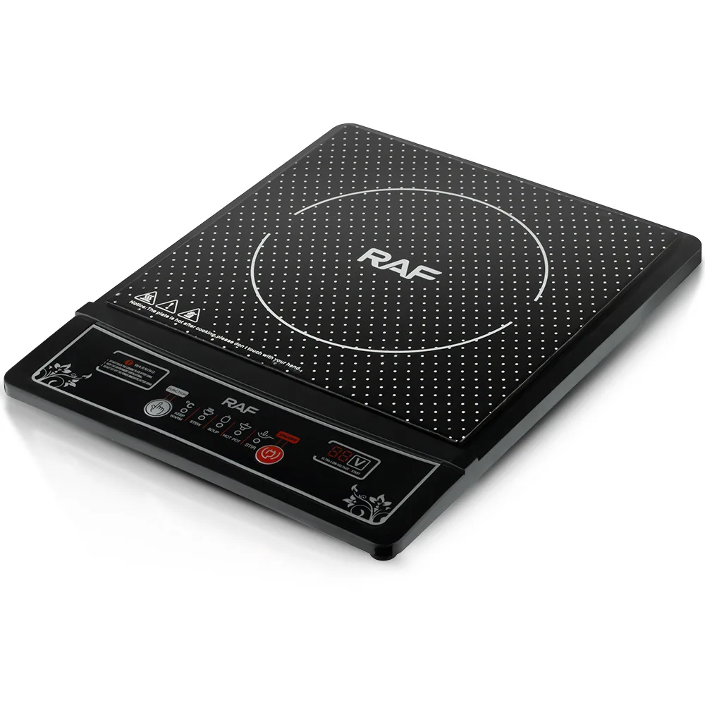 220V Smart Induction Cooker with Ceramic Panel Waterproof, Key-controlled for Cooking and Hot Pot, 2000W