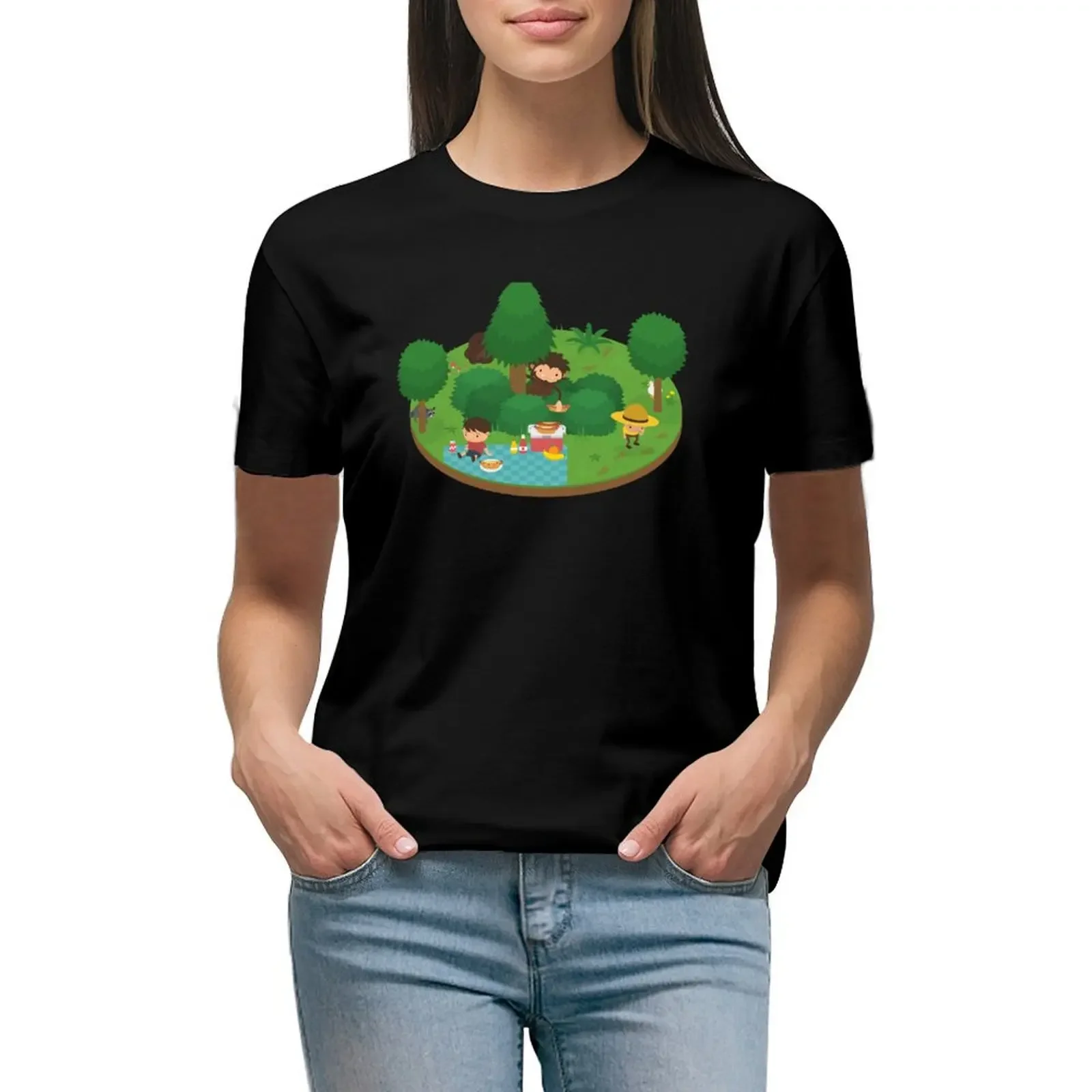 

Sneaky Sasquatch Floating Picnic T-Shirt new edition vintage clothes vintage korean Women's clothes