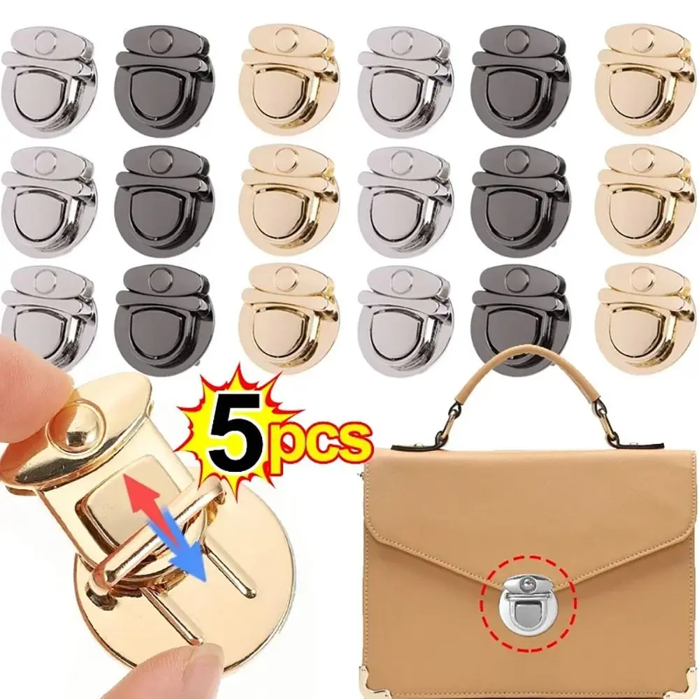 1/5Pcs Case Bag Accessories Bag Clasp DIY Components Craft Catch Buckles Closures Snap Hardware Metal Locks