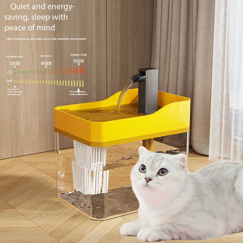 

Automatic Circulating Pet Water Fountain, Silent Anti-Spill Bowl for Cats Dogs