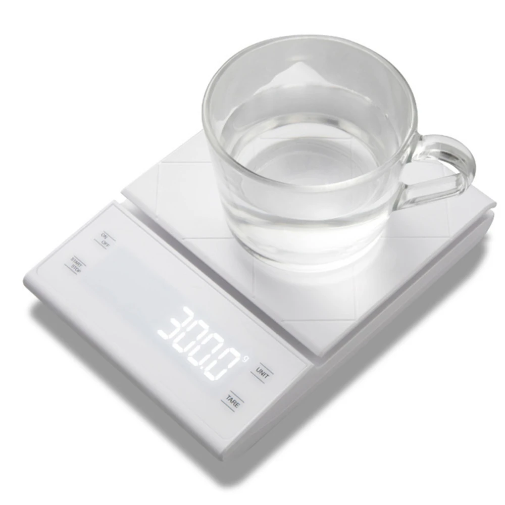 3kg/0.1g Electronic Kitchen Scale High Precision LED Digital Coffee Scale Auto Timer Household Weight Balance Scale For Cooking