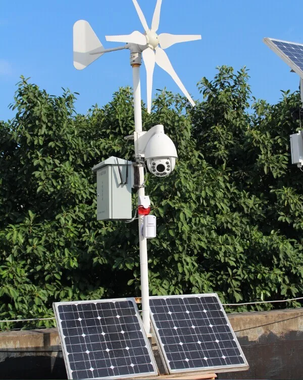 Wind&solar Hybrid Power System 3G Sim Card Wireless Ptz Ip Camera