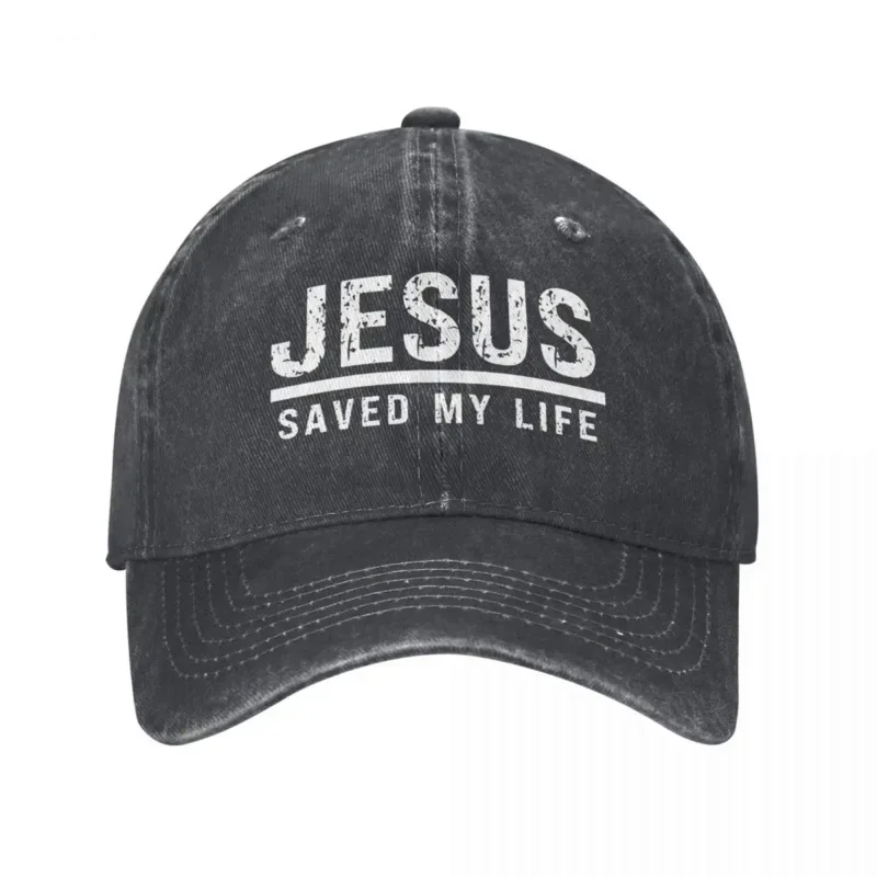 

Jesus Saved My Life Christian Summer Autumn Cap Homme Baseball Cap Fashion Cowboy Hats Bone Washed Cotton Sports Casquette