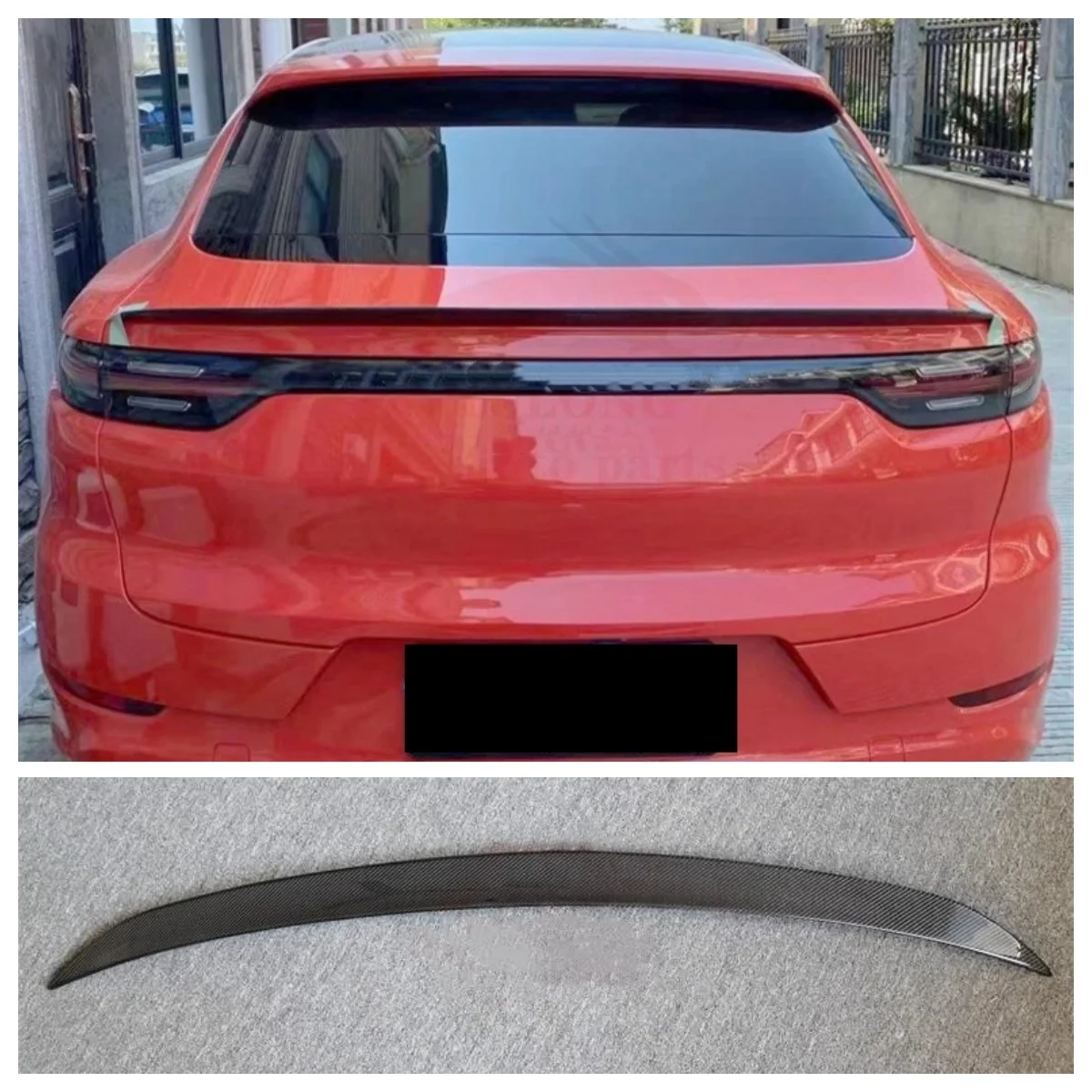 

Dry Carbon Fiber Rear Spoiler for Porsche Cayenne 9Y0 coupe 18-22 Modified Tail Wing Bodt kit Car Accessories