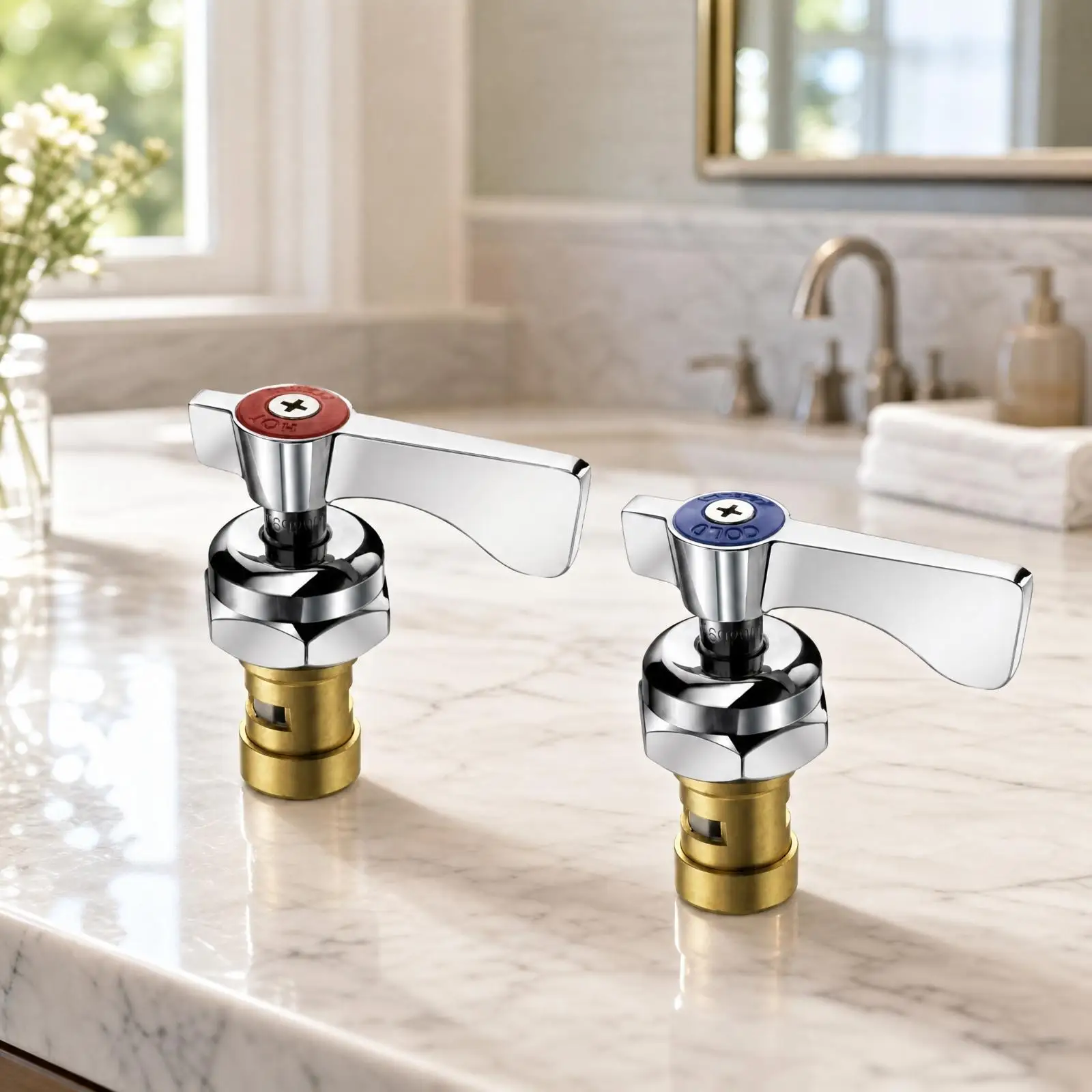 2 Pieces Faucet Valve Kitchen Compatible for Plumbers, Maintenance Technicians