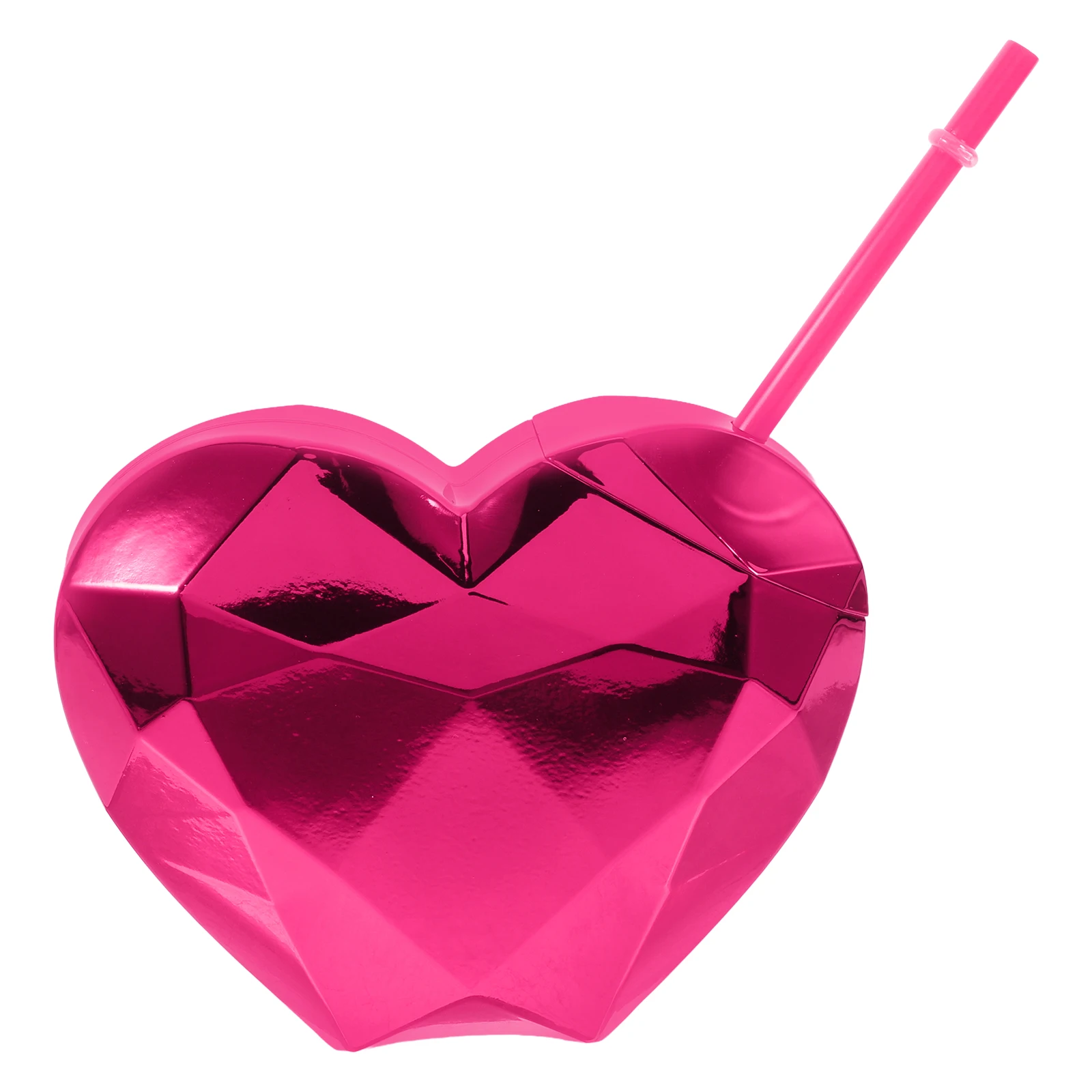 

Heart-shaped Water Cup Cute Glasses Cups for Adult Parties Creative Drinking Bottle with Straw Pp Drinks