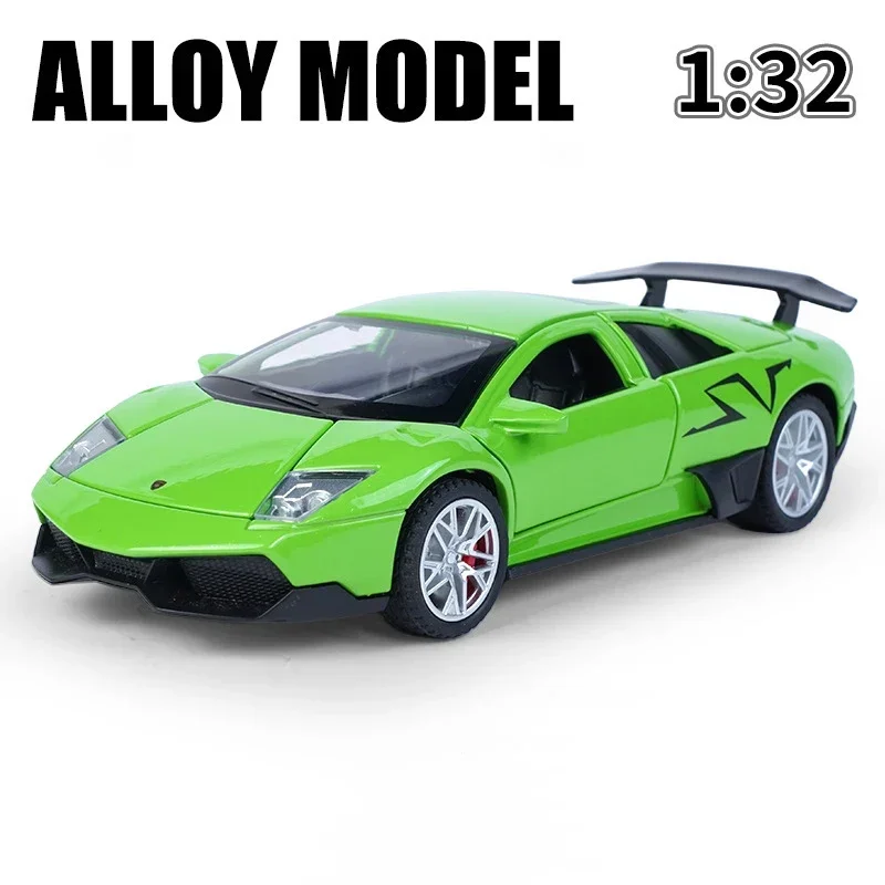 LP670-4 SV liga modelo de carro 1:32 Murcielago brinquedo diecasts fundição de metal som e luz puxar para trás carro brinquedo para crianças veículo
