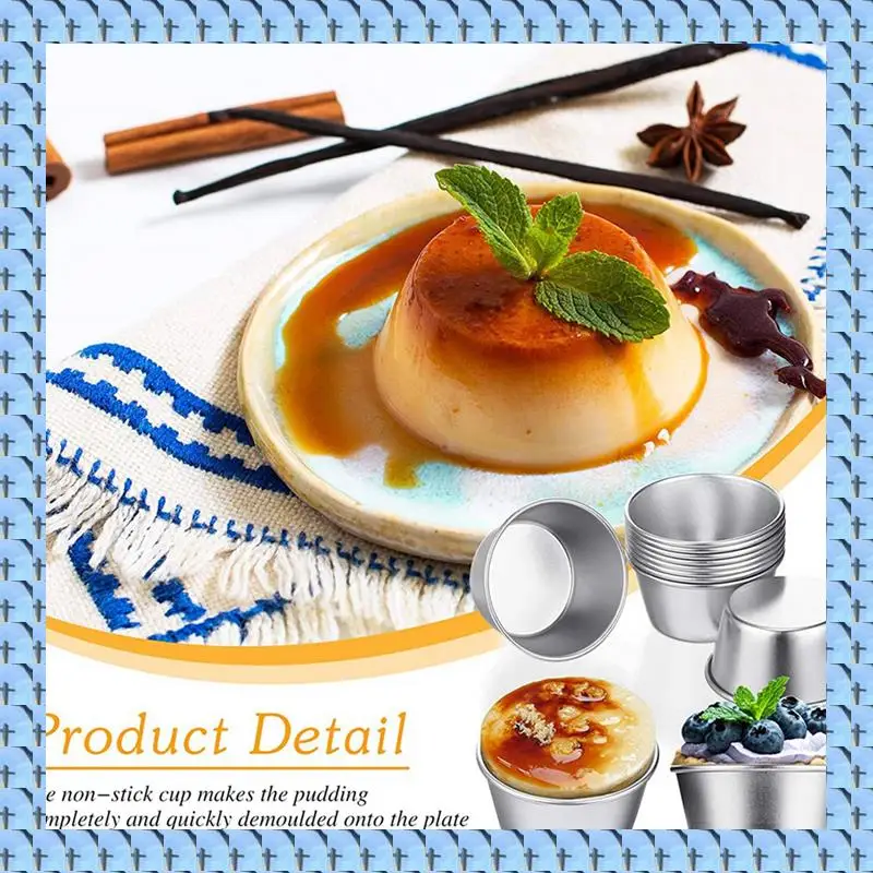 

NOCM 96 Pieces Individual Molds Pudding Molds Cups Mini Chocolate Molten Pans Non-Stick Cupcake Cake Cookie Pudding Mold